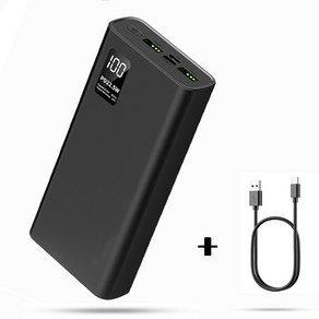 ZOZOFO 퀵차지 3.0 고속충전 PD 보조배터리 20000mAh PD 22.5W QC3.0 잔량표시, 블랙-2W (기내 탑승 가능)