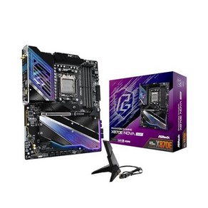 ASRock X870E Nova WiFi AMD Ryzen 9000 CPU(Soket AM5) X870E ATX 마더보드 시리즈 대응 칩셋