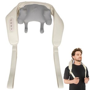 Mebak 전기 경추 승모근 근육 어깨 마사지기 목 및 등 무선 전신 4D 주무르기 안마기, 1) USB-C - neck massage