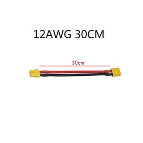 XT60 커넥터 플러그 케이블 남성-여성 연장 FPV RC 드론 Lipo 배터리 모터용 14AWG/12AWG 실리콘 와이어 1 개, [01] 12AWG 10CM, 1개