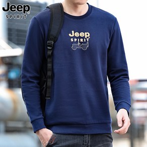 JEEP SPIRIT 지프 스피릿 맨투맨 남성 느슨한 원단 가을 겨울 새로운 디자인 남자 긴팔티 크루넥 따뜻한 긴팔 패션 캐주얼 긴소매 베이스 남자 맨투맨 2510