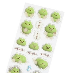 아트박스 심한말개구리 씰스티커, 색상, 1개