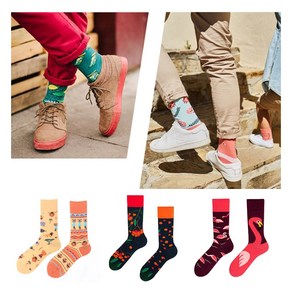 짝짝이 패턴 AB SOCKS 언발란스 패션 양말