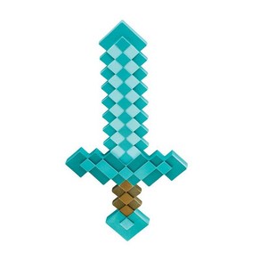 Minecaft 다이아 검/곡괭이 피규어 굿즈 어린이 장난감, 다이아몬드 검 51cm (곡괭이 변형불가), 1개