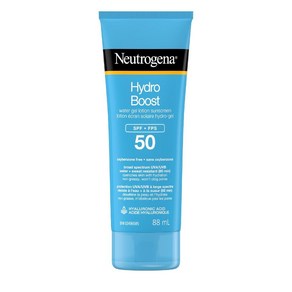 (캐나다 직송) 뉴트로지나 Neutrogena 하이드로 부스트 워터 젤 선스크린 로션 브로드 스펙트럼 SPF 50 방수 및 기름기 없는 하이드레이팅 오일 프리 88mL