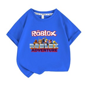 로블록스 반팔티 ROBLOX 라운드 반팔 티셔츠 프린트 남아 초등 유치원 상의 RST-01