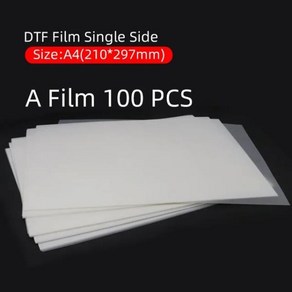 DTF 필름 단면 양면 전사 A4 PET 직접 R1390 L1800 DX5 L805 프린터용 티셔츠 210*297mm, 1개, 01 A4 100pcs Single Sid