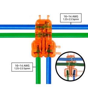 알파오 (2대2 연결) 무탈피 순간접속 커넥터 DT-44(전선규격 1.5~2.5sqmm) 10PCS, 10개