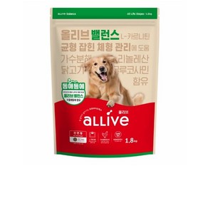 대주펫푸드 전연령 올리브 밸런스 강아지 건식사료, 1개, 1.8kg, 닭