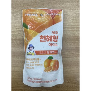 제주 천혜향 에이드 파우치 음료 230ml x 10개