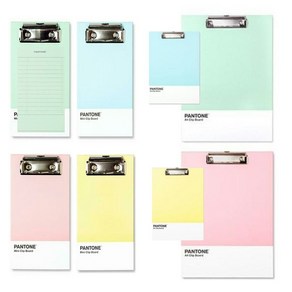 팬톤 PANTONE A4 클립보드 메모보드, 미니 클립보드+메모지 핑크