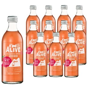아임얼라이브 유기농 콤푸차 곰부차 다이어트 음료 콤부차 리치장미 250mlx12병, 12개, 250ml