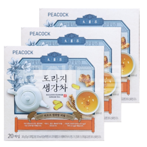 피코크 도라지생강차 260g (13g x20개입) x 3개, 13g, 20개입