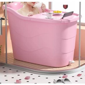 반신욕 통 가정용 목욕 욕조 접이식 이동식 간이 사우나 다라이 스파 샤워 자쿠지 미니 찜질, 03. 화이트, 1개