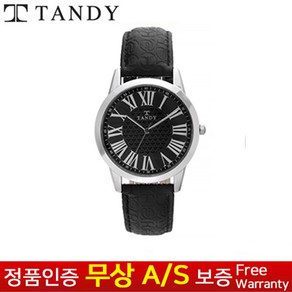 무상AS 정품보증 탠디 TANDY 정장 남성 가죽밴드손목시계 T-1015F BK