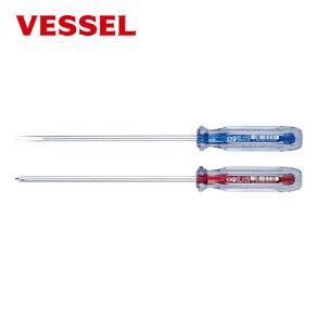 베셀 VESSEL 드라이버 6300 십자 2x300mm(+) 크리스탈 라인칼라 드라이버, 6300 일자 5x200mm(-), 1개