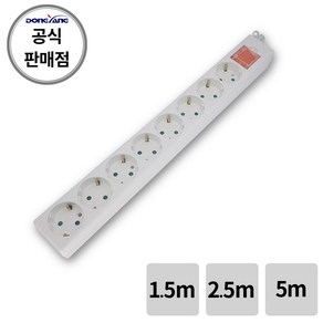 동양전자 국내산 8구 메인스위치 멀티탭 콘센트 (과부하차단)