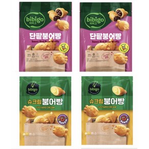 비비고 슈크림 붕어빵 300g x2 + 단팥 x2(총4개), 1개