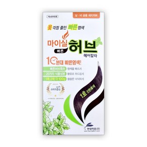 현대약품 마이실 빠른 허브 헤어칼라 1호 200g, 진한흑색, 2개