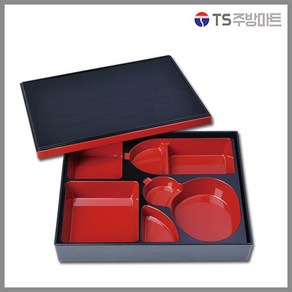 칠기 [돌산멜라민]도시락 9호, 상 (DS-202), 1개