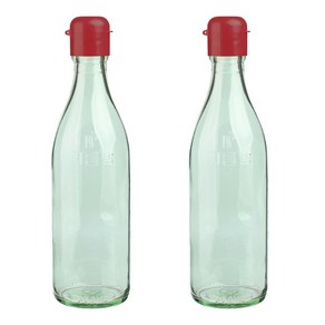 가인글로벌 청색기름병350 유리병 스마트원터치캡 레드, 2개, 350ml