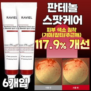 RAVIEL 판테놀 잡티 앤 기미 스팟 크림, 15ml, 6개