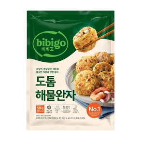 비비고 도톰 해물완자 510g 2개 /해물 동그랑땡 1+1 완자전, 1세트