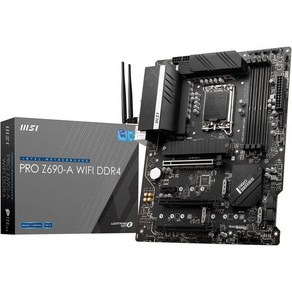 MSI PRO Z690A WiFi DDR4 Po시리즈 컴퓨터 게이밍 마더보드ATX 12세대 인텔 코어 LGA 1700 소켓 PCIe 4 CFX M.2 슬롯 6E PC 마더보드, ATX, PRO Z690-A WIFI DDR4