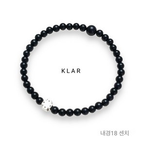 클라(KLAR) 사각 정십자가 무광오닉스(4mm) 팔찌