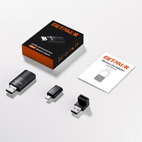 GetPairr A1 2 in 1 미니 어댑터 무선 Carplay 안드로이드 오토 동글 빠른 연결 플러그 앤 플레이 메르세데, 01 Carplay Android