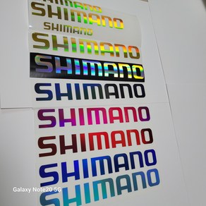 시마노 SHIMANO 스티커 메탈홀로그램 낚시 커팅 로고데칼 시트지낚시스티커 자동차 자전거 태글박스 꾸미기, 10cm, 실버