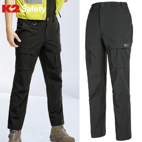 K2 세이프티 남성 등산복 작업복 바지 봄 여름 멀티포켓, 3301, 1개, 블랙