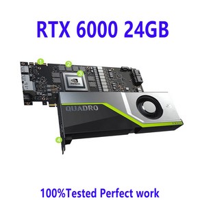 NVIDIA 쿼드로 RTX 6000 GDDR6 384bit 그래픽 카드 RTX 6000 48GB 24GB