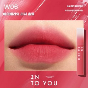 into you 인투유 안묻어나는 립스틱 워터 매트 립틴트, W06 베리 리치 음료, 1개