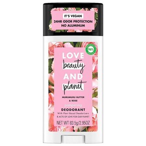 Love Beauty And Planet 내추럴 데오드란트 롤온 무루무루 버터 로즈 83g, 1개