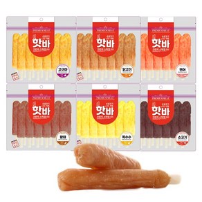 강아지 핫바 수제간식 대용량 크런치껌 240g (12p) 맛선택, 연어 핫바, 1개