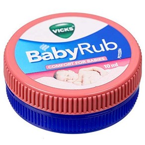 Vicks BabyRub Specifically fo Babies-Moistuize Soothe and Relax you Baby, 4개, 10ml