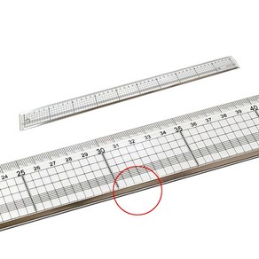 봄이온 플라스틱자 스틸이 있어 자를 때 편한 50cm 방안자, 2개