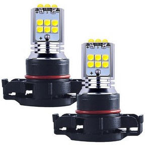 낮 12V PSX24W 안개등 앞 LED Foglamps 밝은 2PCS 옐로우 램프 전구 운전 안개 조명 앰버 화이트 자동차 슈퍼 자동 DRL, YELLOW, 2개