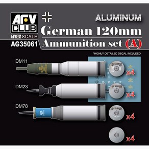 BFAG35061 1대35 독일연방군 현용 120mm 전차 포탄 세트 포탄 세트 A, 1개