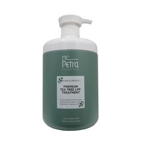 엔씨페트라 프리미엄 티트리 엘피피 트리트먼트 1000ml 손상모발 두피케어 두피관리 미용실, 1개, 1L