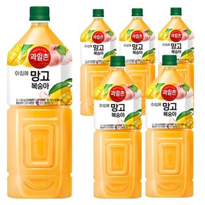 과일촌 아침에 망고복숭아 2.0L 6개, 2L