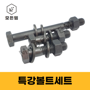 모든템 특강볼트세트 M14 M16 M20 육각볼트 특강너트 SCM 볼트 너트 스프링와샤 평와샤 볼트세트, 1개