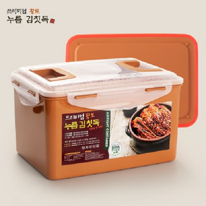 황토 누름돌 김치통 누름독 플라스틱 장독, 14L, 1개