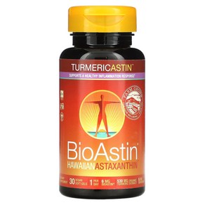 Turmericastin BioAstin Hawaiian Astaxanthin 비건 소프트젤 30정 약 한달분