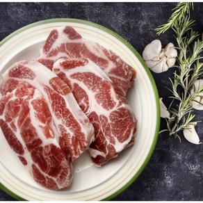 [고기묵제이] 이베리코 베요타 목살 냉동 돼지고기 흑돼지 300g, 500g, 1개