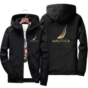 NAUTICA 남성용 바람막이 등산 비옷 야외 방수 코트 낚시 여름 재킷 용수철 및 가을, 없음