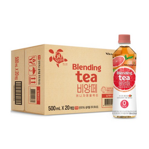 광동제약 비앙떼 제로 허니자몽블랙티, 500ml, 20개