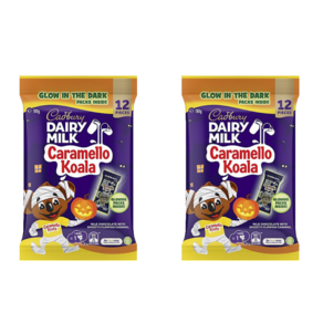 호주 캐드버리 카라멜로 코알라 초콜릿 12미니바 Cadbuy Daiy Milk Chocolate Caamello Koala Shae Pack, 2개, 180g