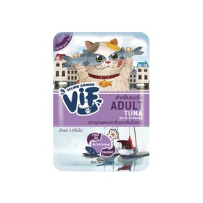 VIF 고양이 어덜트 파우치 간식, 혼합맛(참치/치어/그레이비), 75g, 12개